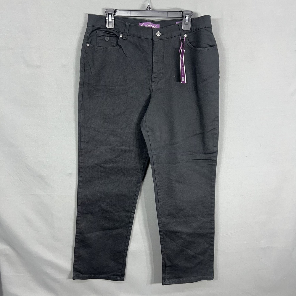 Gloria Vanderbilt Jeans Womens 16 Black Amanda High Rise Stretch Casual Pants